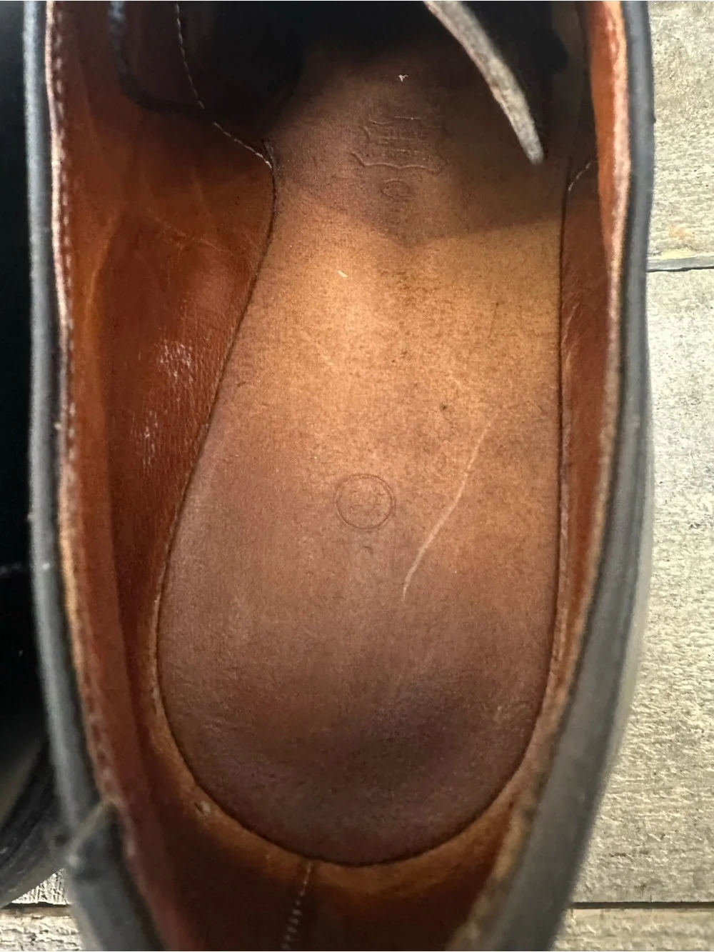 Paraboot Griff Black Leather Oxford Cap Toe Dress Shoes Men's Size 9.5